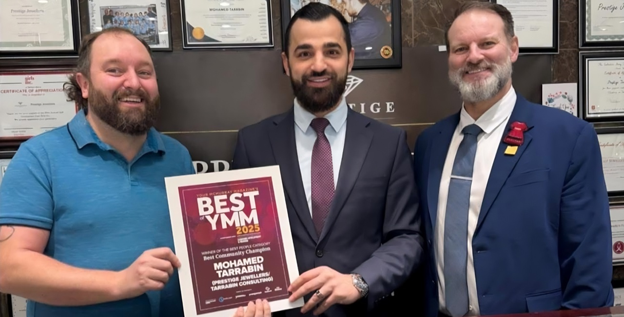 Mohamed Tarrabin honored as 2025 Community Champion in Fort McMurray.